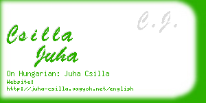 csilla juha business card